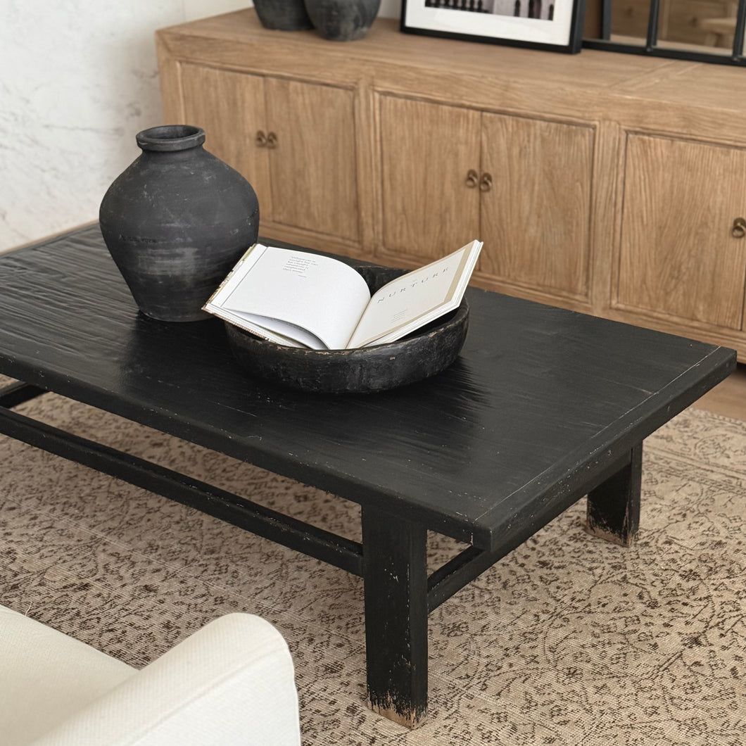 Provincial Coffee Table _ 140cm _ Rustic Black