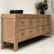 Load image into Gallery viewer, American Farmhouse Sideboard _ Ten Drawer _ Aged Elm
