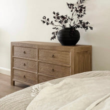 Load image into Gallery viewer, Antique Six Drawer Chest _ Aged Elm
