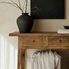 Load image into Gallery viewer, Ming Console _ Two Drawer _ 120cm _ Rustic Brown
