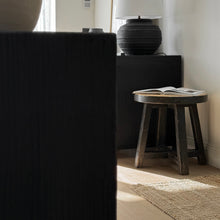 Load image into Gallery viewer, Heritage Tea Table _ Distressed Black + Honey Elm
