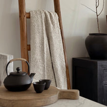 Load image into Gallery viewer, Organic Throw _ Rustic _ Natural + Black
