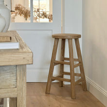 Load image into Gallery viewer, Farmhouse Bar Stool _ Aged Elm
