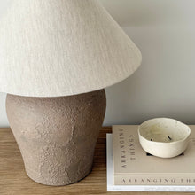 Load image into Gallery viewer, Layla Lamp by Impreshens _ Taupe + Natural Linen Empire Shade
