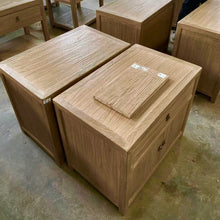 Load image into Gallery viewer, Farmhouse Bedside Table _ 70cm _ Aged Elm
