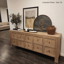 Load image into Gallery viewer, Farmhouse Sideboard _ Ten Drawer _ Aged Elm
