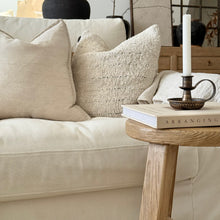 Load image into Gallery viewer, Organic Cushion _ Rustic _ Natural + Black
