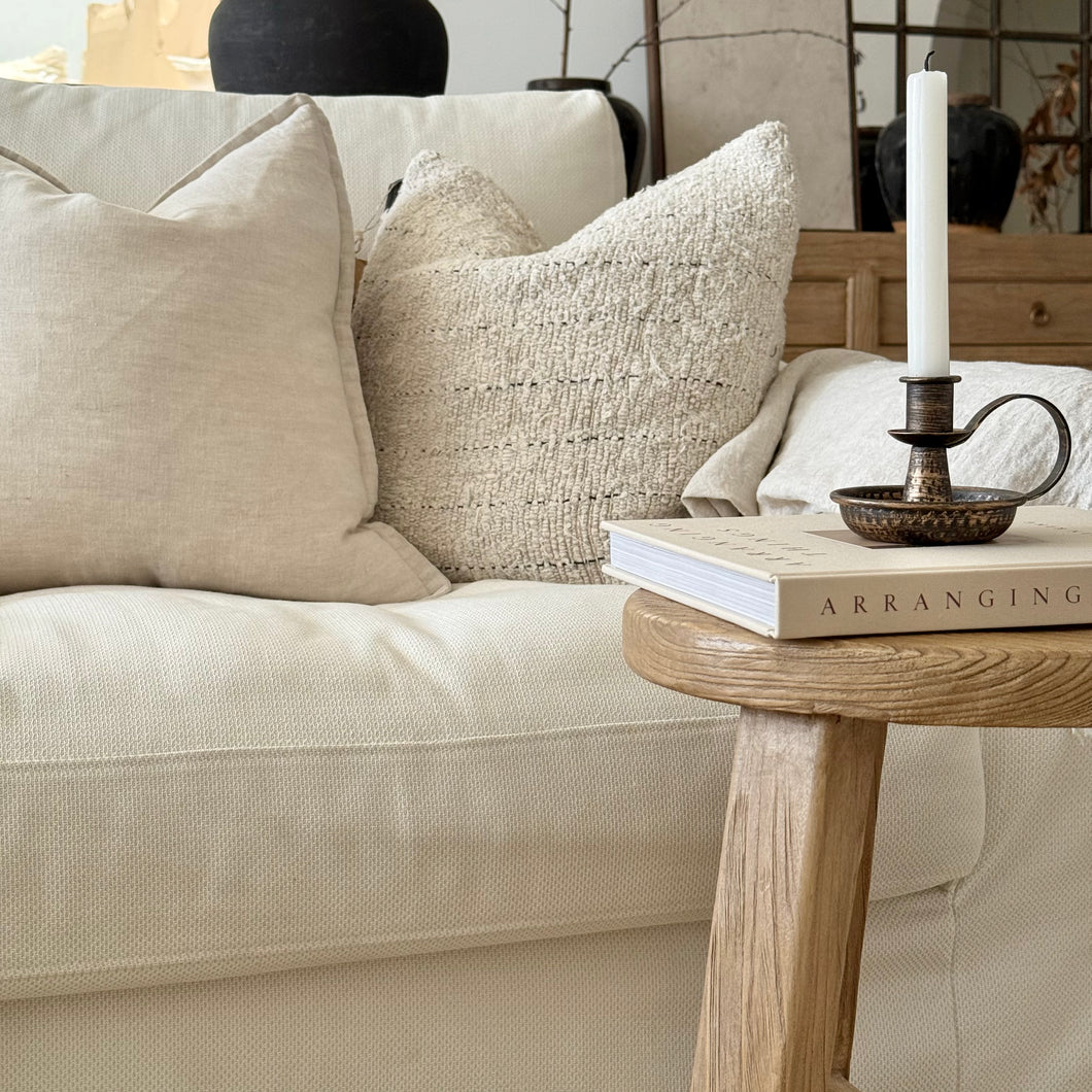 Organic Cushion _ Rustic _ Natural + Black