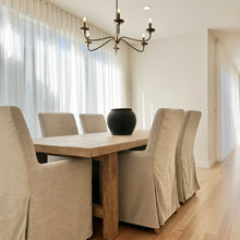 Load image into Gallery viewer, Farmhouse Dining Table _ Aged Elm _ 2 Sizes
