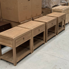 Load image into Gallery viewer, American Farmhouse Bedside Table _ Aged Elm

