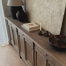 Load image into Gallery viewer, French Provincial Buffet _ Distressed Brown
