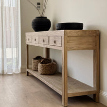 Load image into Gallery viewer, Antique Console _ Four Drawer_ 190cm _ Aged Elm
