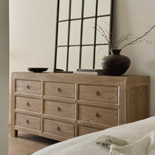 Load image into Gallery viewer, Antique Nine Drawer Chest _ Aged Elm
