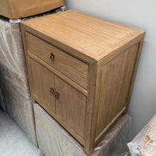 Load image into Gallery viewer, Farmhouse Bedside Table _ 55cm _ Aged Elm
