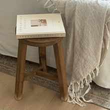 Load image into Gallery viewer, Ming Stool _ Triangle Base_ Rustic Brown
