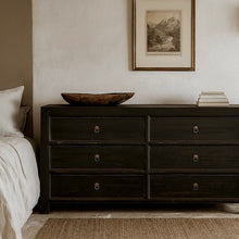 Load image into Gallery viewer, Heritage Six Drawer Chest _ Rustic Black
