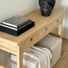 Load image into Gallery viewer, Organic Console _ Three Drawer _ 140cm _ Blonde Elm
