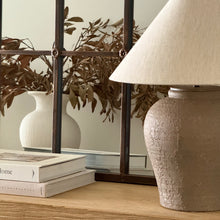 Load image into Gallery viewer, Layla Lamp by Impreshens _ Taupe + Natural Linen Empire Shade
