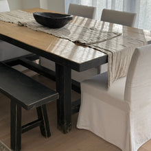 Load image into Gallery viewer, Heritage Dining Table _ 210cm _ Rustic Black + Honey Elm
