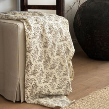 Load image into Gallery viewer, Square Ottoman _ Pleated _ Natural Linen &amp; Cotton

