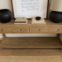 Load image into Gallery viewer, Antique Console _ Four Drawer_ 190cm _ Aged Elm
