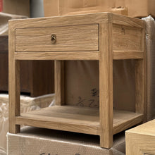 Load image into Gallery viewer, American Farmhouse Bedside Table _ Aged Elm
