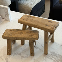 Load image into Gallery viewer, Baby Worker Stool _ Raw Natural Elm
