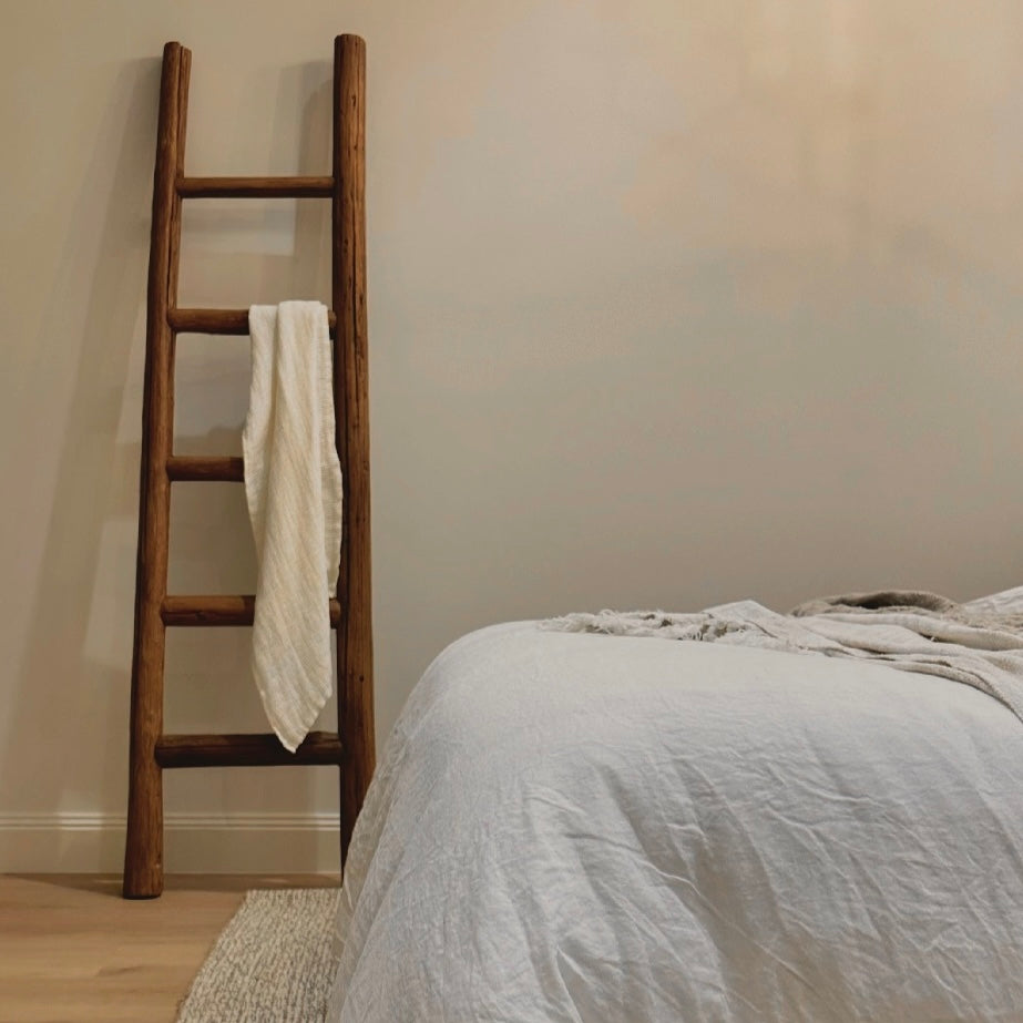 Antique Decorative Ladder _ 200cm _ Aged Elm