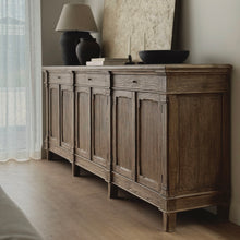 Load image into Gallery viewer, French Provincial Buffet _ Distressed Brown
