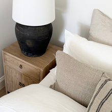 Load image into Gallery viewer, Antique Bedside Table _ Aged Elm

