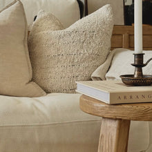 Load image into Gallery viewer, Organic Cushion _ Rustic _ Natural + Black
