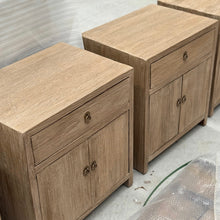 Load image into Gallery viewer, Antique Bedside Table _ Aged Elm
