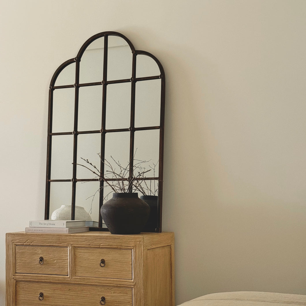 American Farmhouse Mirror _ Antique _ Wrought Iron