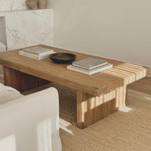 Load image into Gallery viewer, American Farmhouse Platform Coffee Table _ Honey Elm _ 2 Sizes
