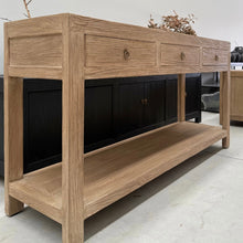 Load image into Gallery viewer, Antique Console _ 160cm _ Aged Elm _ Three Drawer
