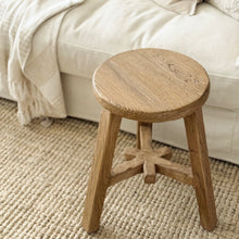 Load image into Gallery viewer, Honey Elm Stool _ Star Base
