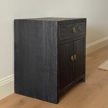 Load image into Gallery viewer, Provincial Bedside Table _ Textured Black
