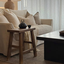Load image into Gallery viewer, Ming Rectangle Stool _ Rustic Brown
