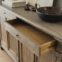 Load image into Gallery viewer, French Provincial Buffet _ Distressed Brown
