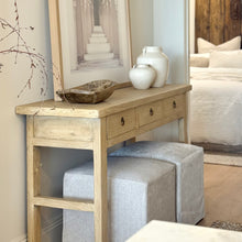 Load image into Gallery viewer, Organic Console _ Three Drawer _ 140cm _ Blonde Elm
