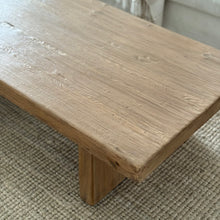 Load image into Gallery viewer, American Farmhouse Platform Coffee Table _ Honey Elm _ 2 Sizes
