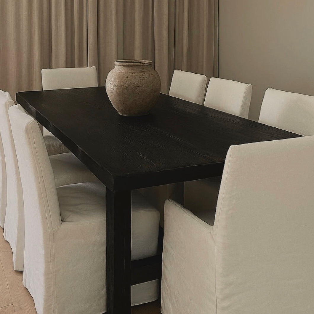 Heritage Farmhouse Dining Table _ 244cm _ Textured Black
