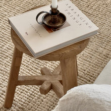 Load image into Gallery viewer, Honey Elm Stool _ Star Base
