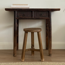 Load image into Gallery viewer, Ming Stool _ Triangle Base_ Rustic Brown
