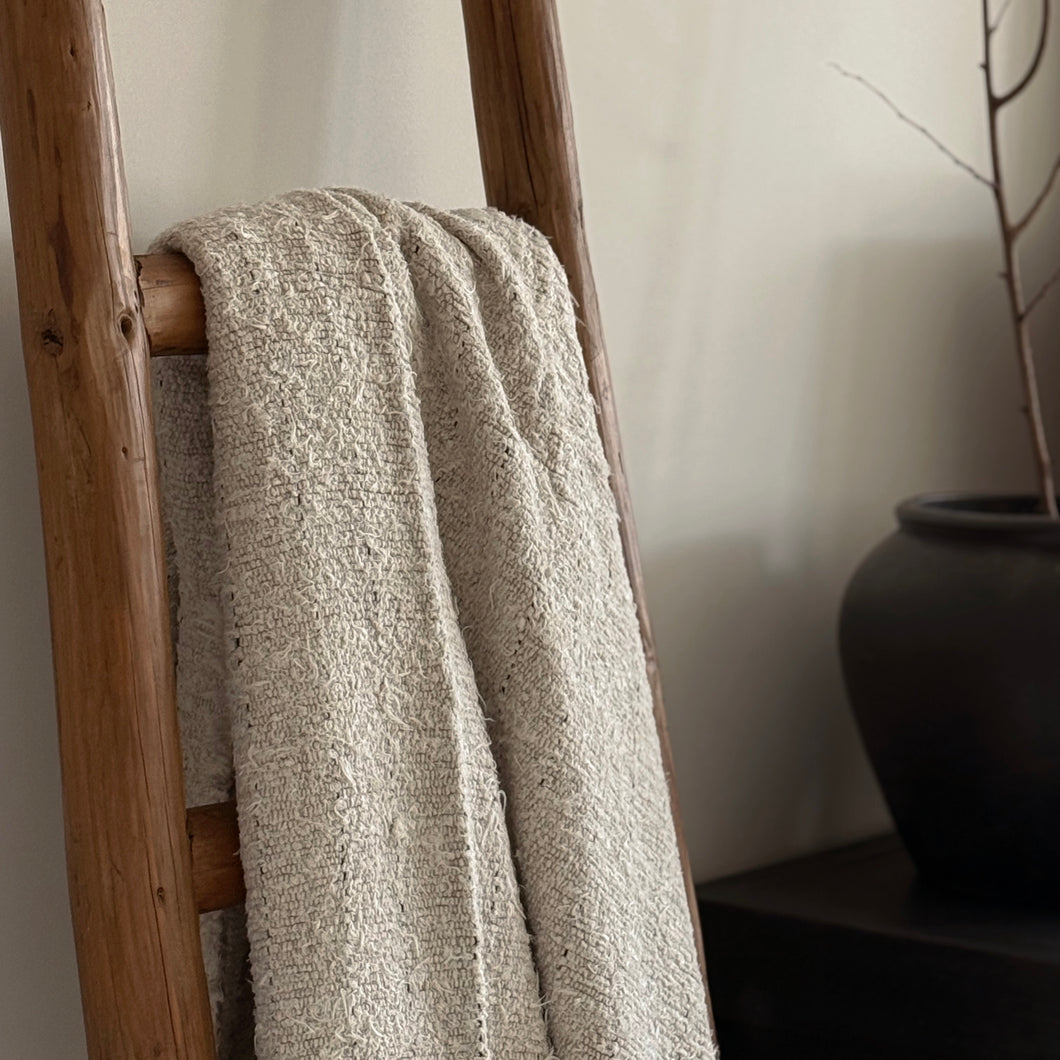 Organic Throw _ Rustic _ Natural + Black