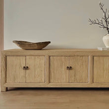Load image into Gallery viewer, Organic TV Unit _ Six Door _ Blonde Elm _ 2 Sizes
