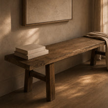 Load image into Gallery viewer, Ming Bench _ 180cm _ Rustic Brown

