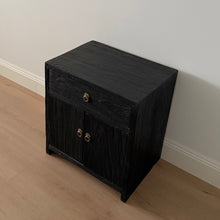 Load image into Gallery viewer, Provincial Bedside Table _ Textured Black
