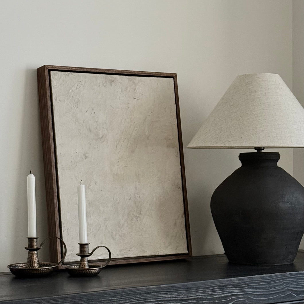 Ancient Ruin Collection by Impreshens _ Framed Textured Canvas _ Mini _ Light Grey