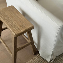 Load image into Gallery viewer, Antique Worker Stool _ Aged Elm

